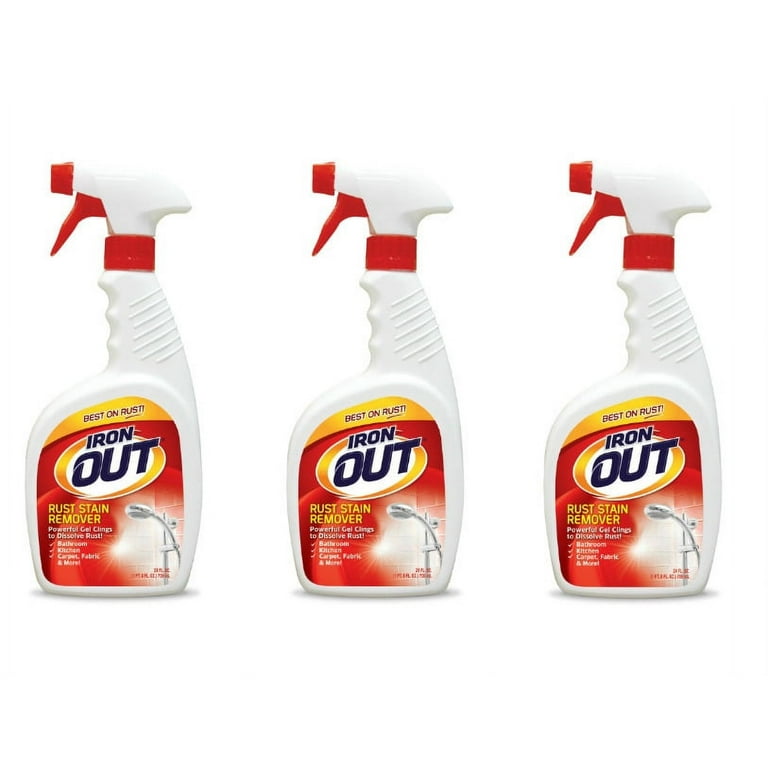 Iron Out Rust Stain Remover Spray, 24 fl oz, 3 Bottles