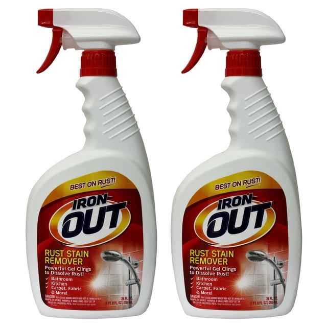 Iron OUT Rust Stain Remover Spray, 24 fl oz (2 Pack)
