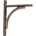 Iron Old Country Shelf Bracket, 4.8 Inch, Antique Copper