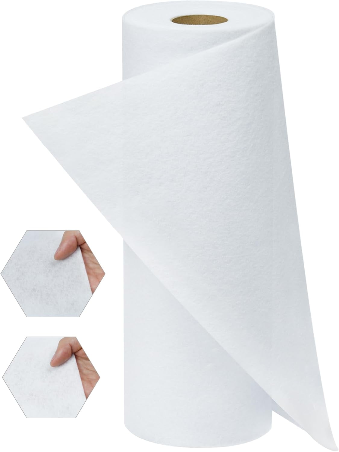 Iron-On Fusible Fleece Interfacing: 11.8 Inches x 10 Yards Lightweight One-Sided Loft Iron On Fusible Fleece White for Quilting Tote Bags and Home Decor