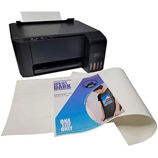 Iron On Heat Transfer Paper 8.5 X 11 For Dark Fabric Pack Of 5