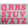 Iron On Letters Pink, 11/4 inches, 72 pack