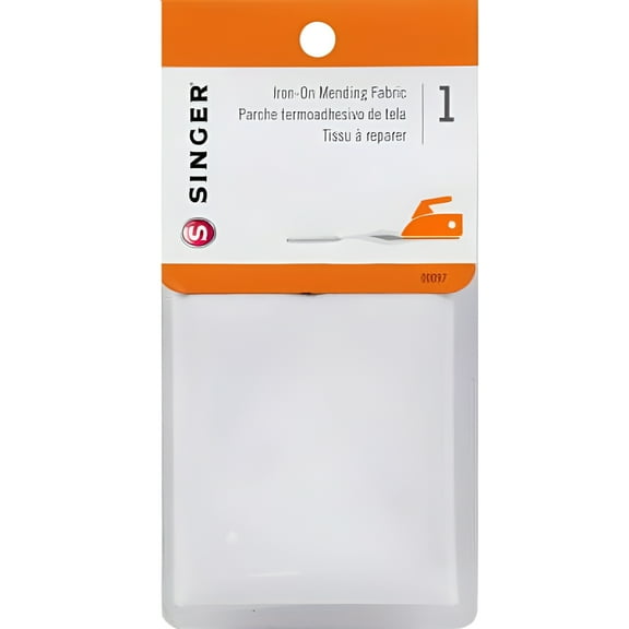 Iron-On Mending Fabric 7"X16"-White