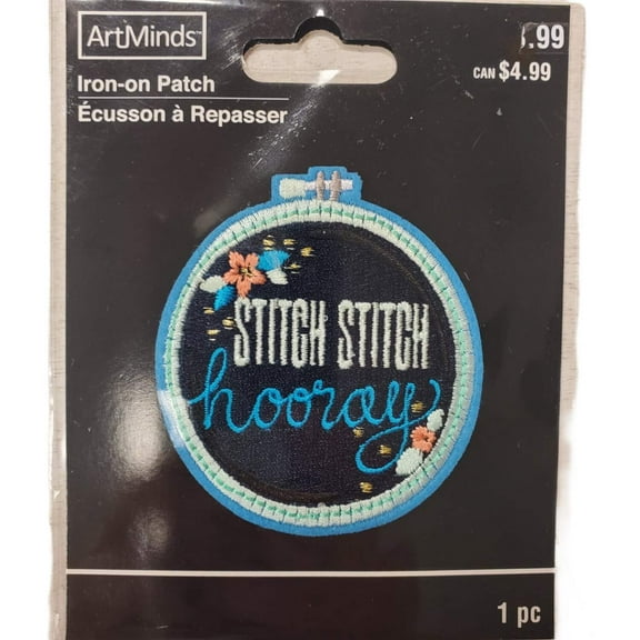 Stitch Stitch Hooray Iron-On Patch by ArtMinds