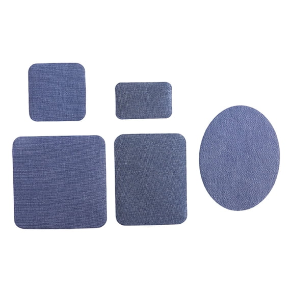 Iron-On Repair Patch, Ongmies 5 Pcs Denim Patches for Jeans Kit, Denim Iron-On Repair Patch, Jeans and Clothing Repair and Decoration Kit