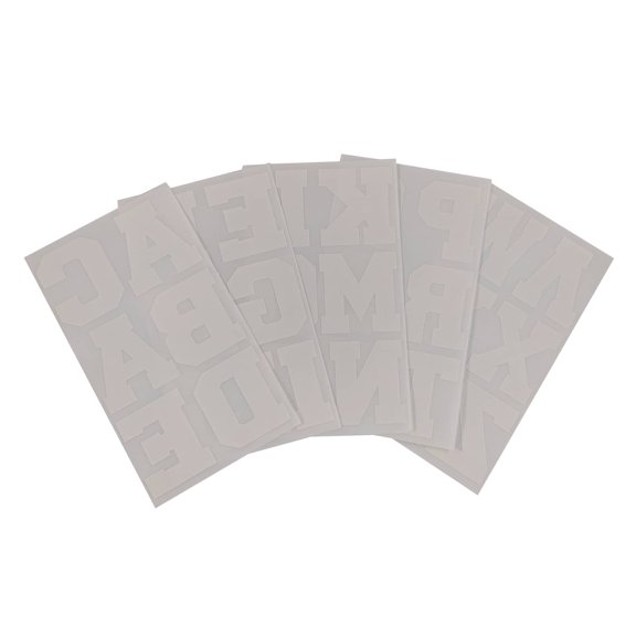 Iron-On White Flocked Athletic Letters by Make Market