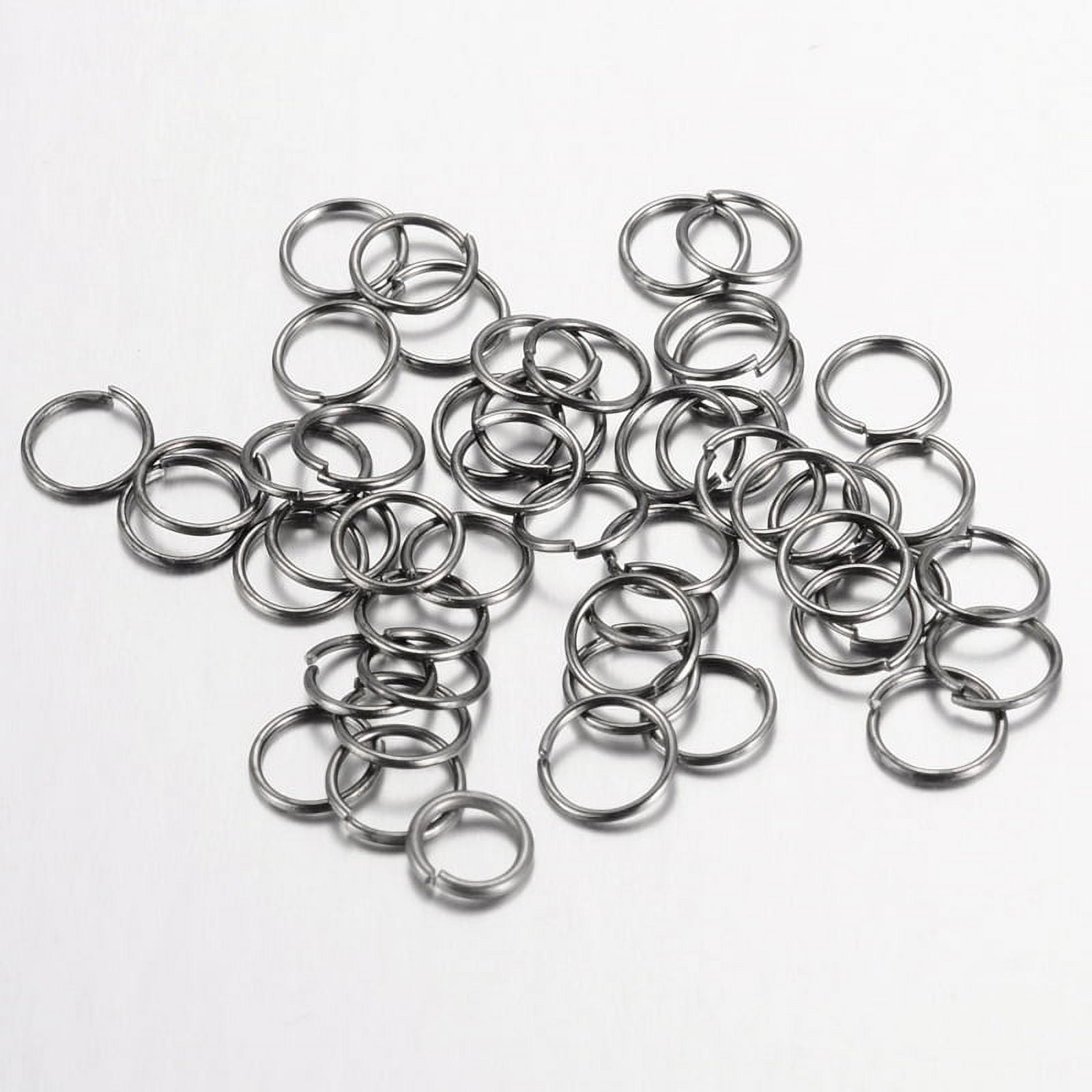 Iron Open Jump Rings Nickel Free Gunmetal 10x1.0mm 18 Gauge Inner Diameter: 8mm about 5600pcs/1000g 1000gs