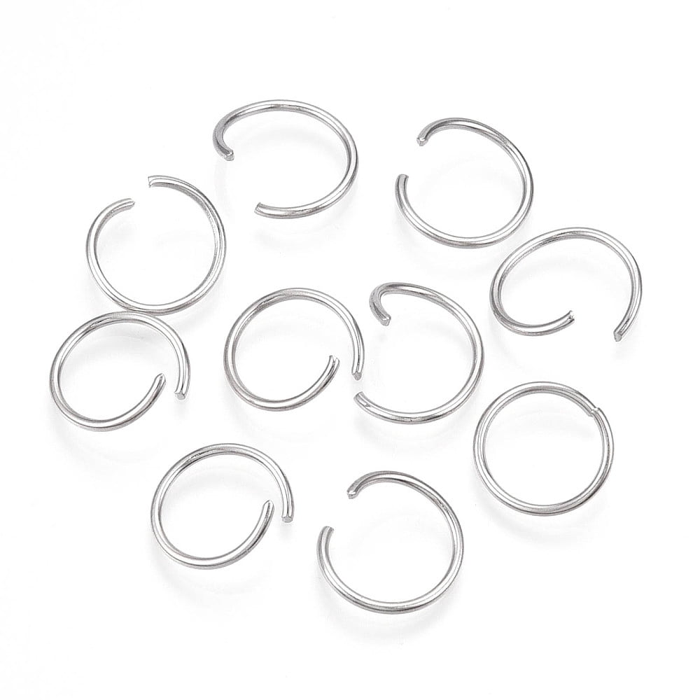 Iron Open Jump Rings Round Cadmium Free & Nickel Free & Lead Free Platinum 14x1.2mm Inner Diameter: 11.6mm about 2700pcs/1000g