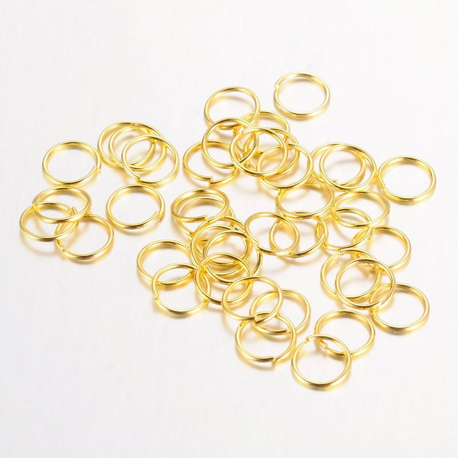 Iron Open Jump Rings Round Nickel Free Golden 8x0.7mm 21 Gauge Inner Diameter: 6.6mm about 12500pcs/1000g
