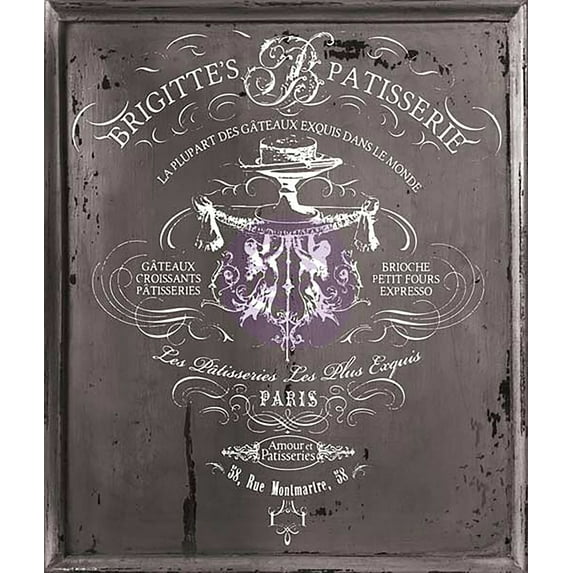 Iron Orchid Designs Decor Transfer Rub-Ons-Brigitte Tall, 27.6"X34"