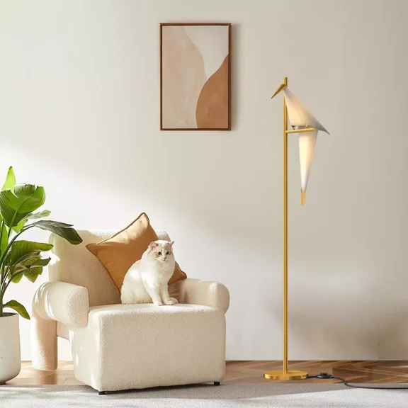 LUOLAX modern American style iron origami bird floor lamp bedroom living room floor lamp lighting LED lamp