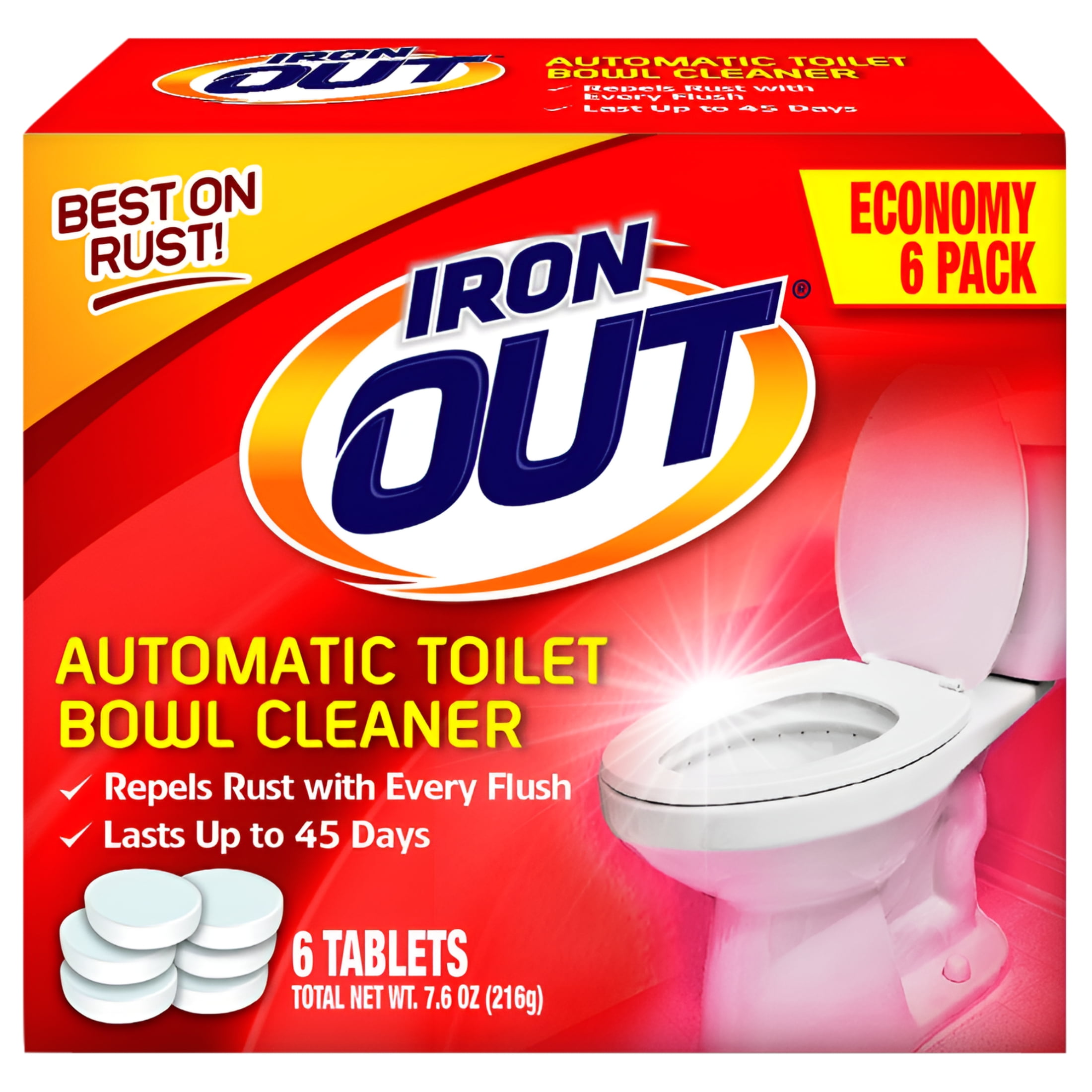 Iron Out Automatic Toilet Bowl Cleaner, 6 Tablets