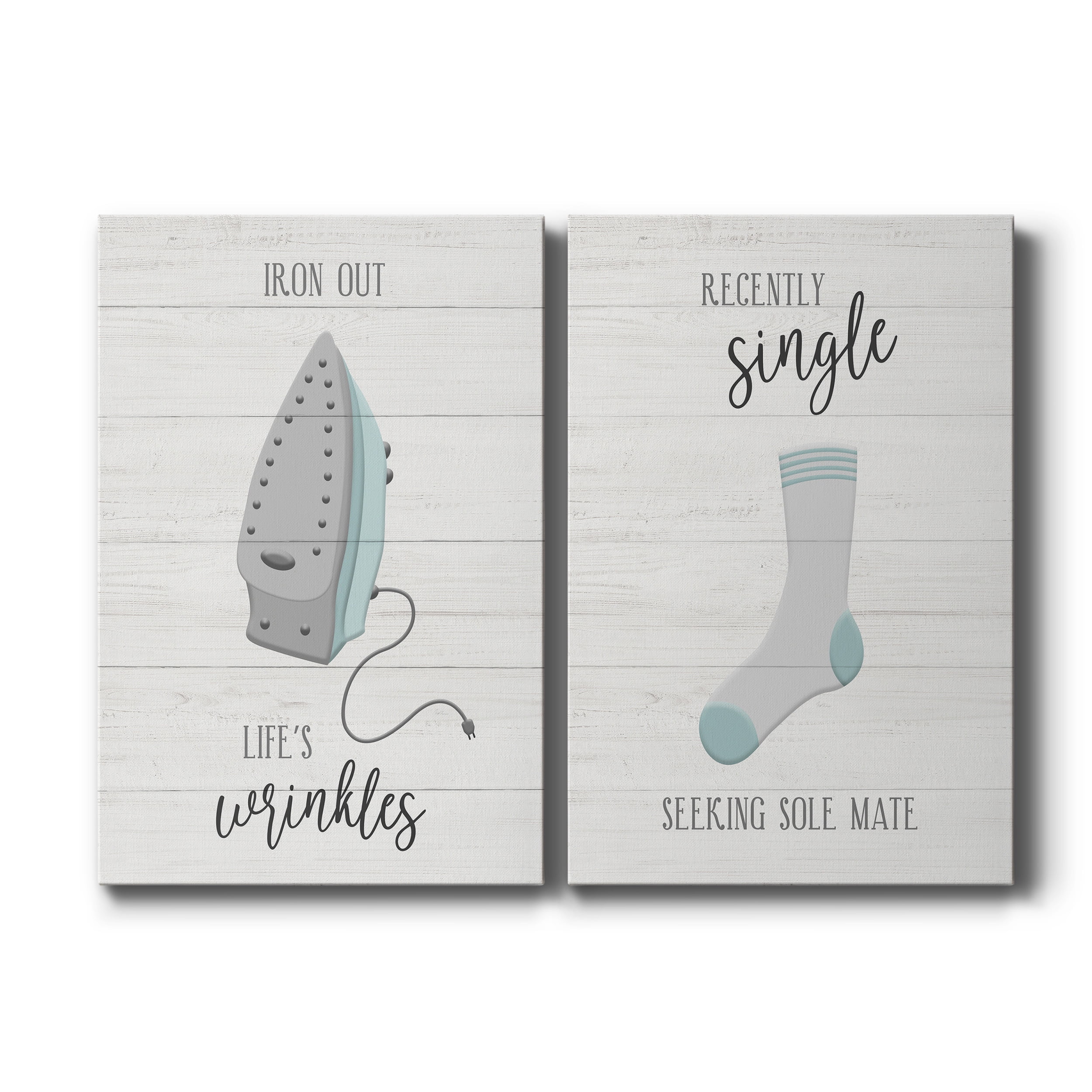 Iron Out Premium Gallery Wrapped Canvas - Ready to Hang - Set of 2 - 18 x 27 Each