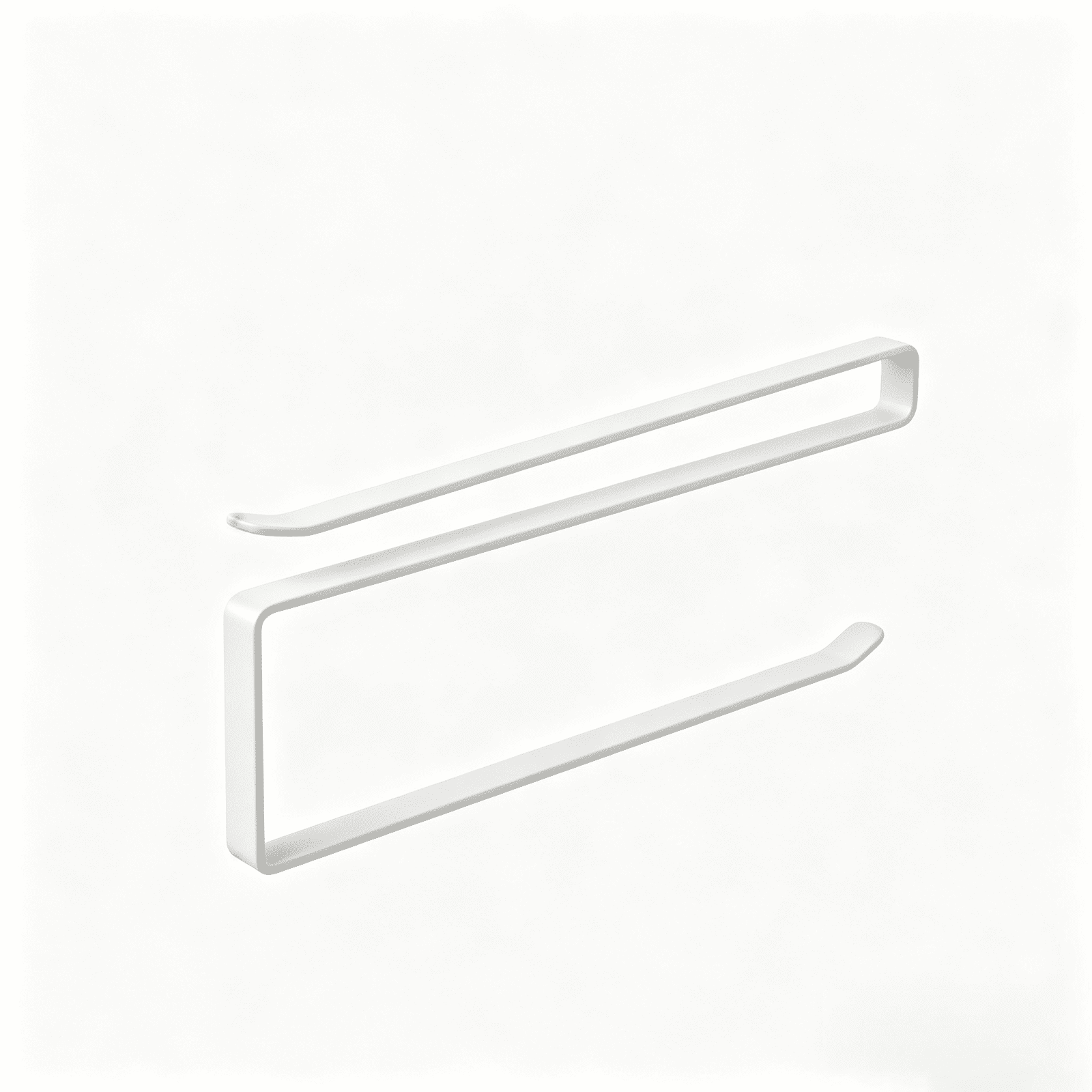 Iron Paper Towel Holder Under Cabinet, No Drill Glue Free, White ...