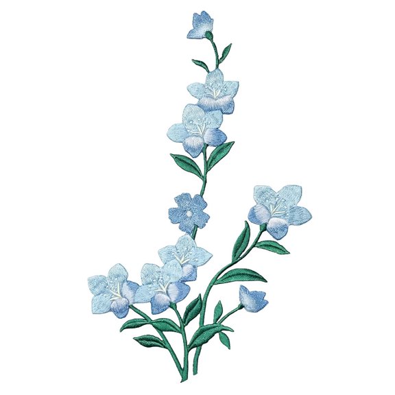 Iron On Patch Cherry Blossom Embroidery Applique for Backpack Jeans Jacket Tote Dress Fabric and DIY Craft Decoration Project for Home Everyday Travel and Outdoor Use