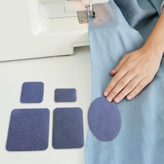 Iron On Patches for Clothes 24pcs, Iron On Patches for Jeans, Denim Repair Patch for Inside Jeans Fabric Kit, Jeans Knee, Pants, Clothing, Jeans and Clothing Repair and Decoration Kit(5PCS)