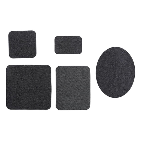 Iron on Patches for Clothes, 5 Pieces Assorted Shapes and Sizes Patches for Various Cloth, Cotton Fabric Patches for Clothing, Bag, Hat Repair, Clothing Repair Decorating Kit,A