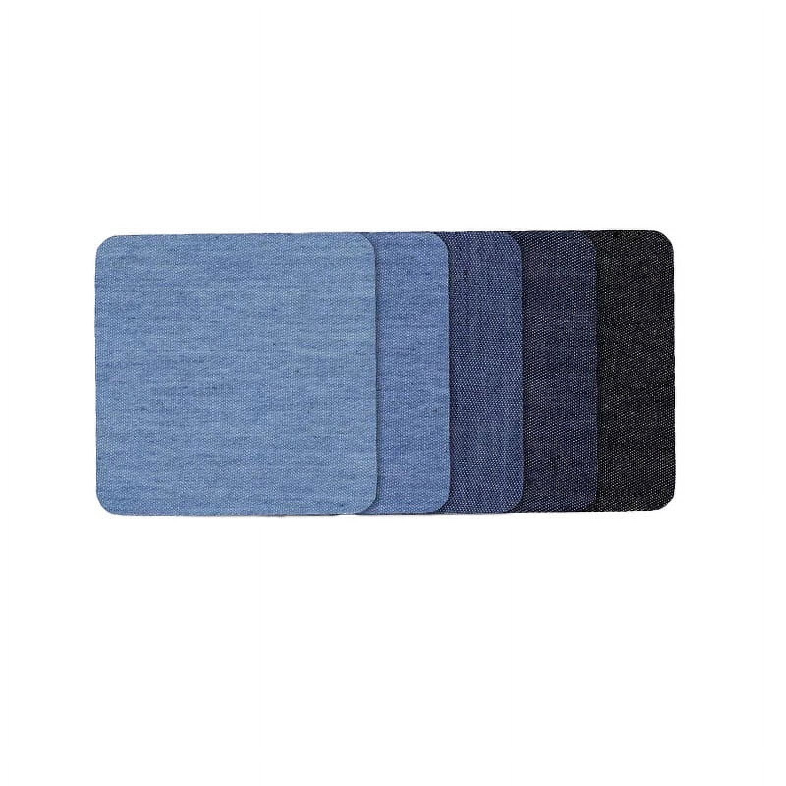 Iron On Patches for Clothing Denim, Iron On Patches for Inside & Outside of Jeans Fabric, Iron-on Patch Jean Repair Kit, Clothes Pants Patches, 5 Pcs, 2.95x2.95"