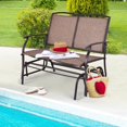 Iron Patio Rocking Chair for Outdoor Backyard Lawn - Walmart.com