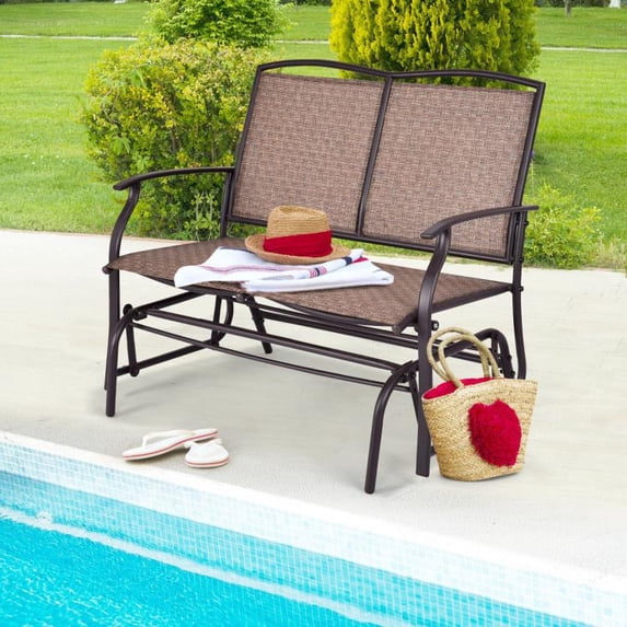Iron Patio Rocking Chair for Outdoor Backyard Lawn - Walmart.com