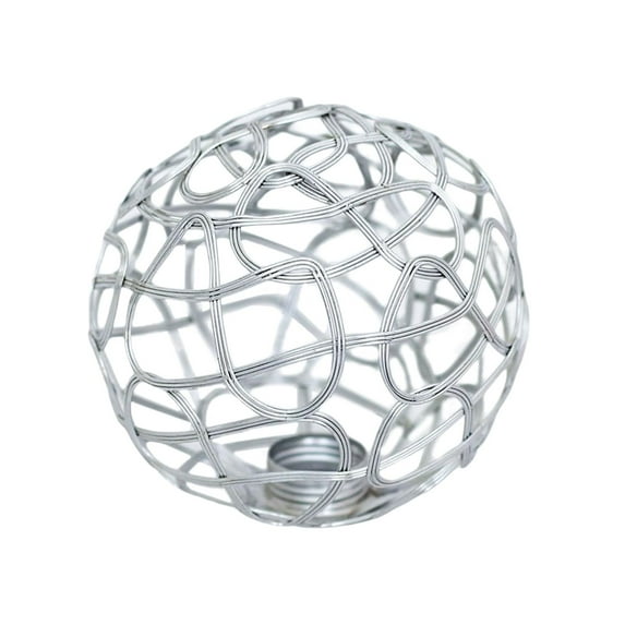 Iron Pendant Lamp Shade Cover Accessory Meshlighting Bulb Cage Guard Hollow Out Lampshade for Living Room Bedroom Kitchen Balcony Farmhouse 90mm