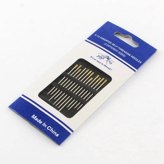 Iron Pins Self-Threading Needles Platinum & Golden 36~42mm Pin: 0.8mm 12pcs/set