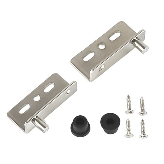Iron Pivot Hinge Set For Wooden Doors 2 Pack With Installation Screws And Plastic Covers Suitable For Various Furniture