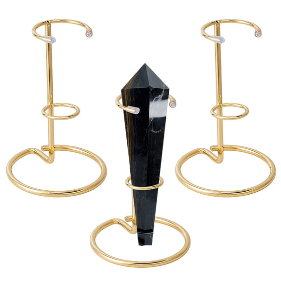 Iron Pointed Scepter Display Stands Light golden 8.5x13cm