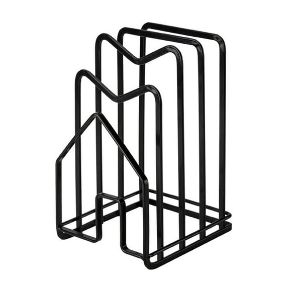 Iron Pot Lid Rack Kitchen Accessories Space Saving Organizer Stand Black