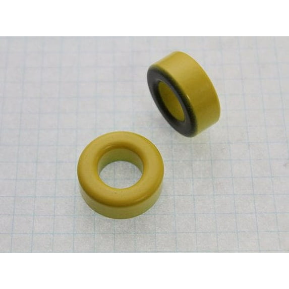 Iron Powder Toroidal Core 1.06" O.D. x 0.56" I.D. x 0.44" Hgt, Type 6 - Lot of 2