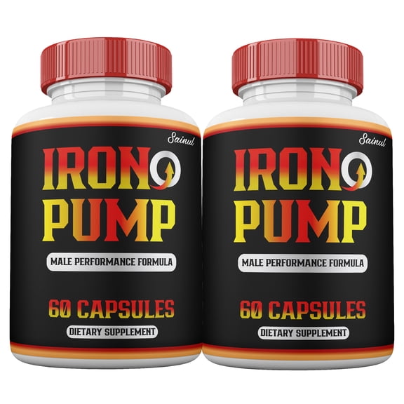 Iron Pump Blood Capsules for Men, Maximum Strength, Iron Pump ed Capsules, Official Formula by Sainul (2 pack)