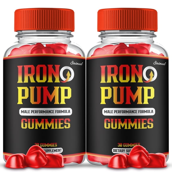 Iron Pump Gummies for Men , Maximum Strength, Male Supplement Gummies (2 pack)