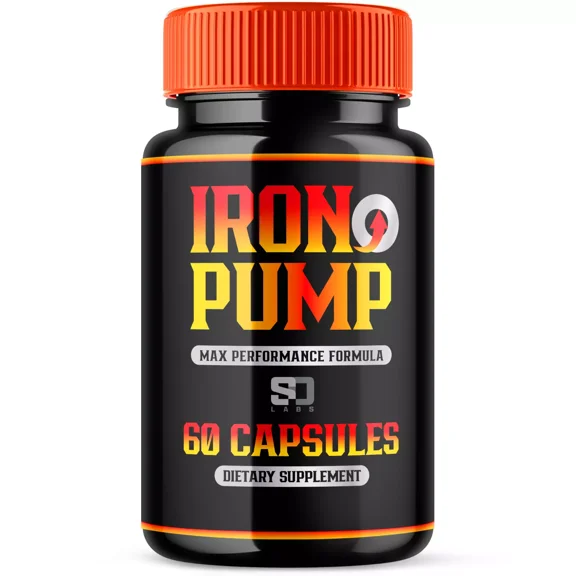 Iron Pump Men's Vitality - Promotes Blood Flow, Muscle Function, Energy (1 Pack)