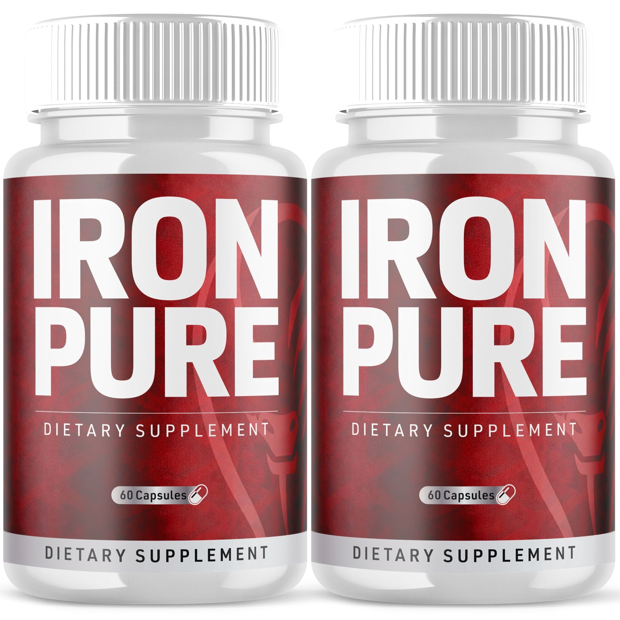 Iron Pure Advanced Formula Pills All Natural Vitamin Supplement IronPure 120 Capsules