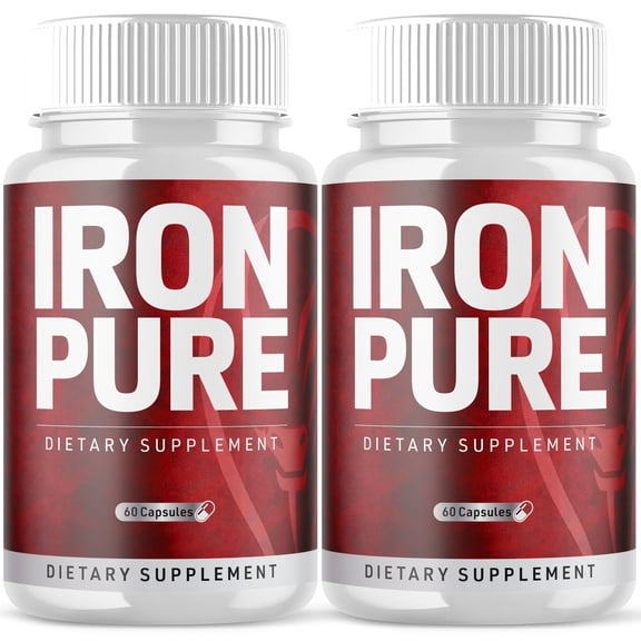 Iron Pure Advanced Formula Pills All Natural Vitamin Supplement IronPure 120 Capsules