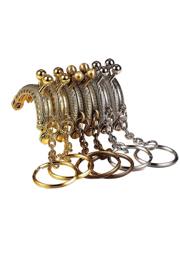 Iron Purse Frame Handle for Bag Sewing Craft Tailor Sewer with Key Ring Mixed Color 100mm 2pcs/color 6pcs/set