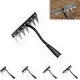 thumbnail image 2 of Iron Rake 2.0 - Heavy Duty Weeding & Gardening Rake With 6 Teeth, Carbon Steel Build 2 of 11