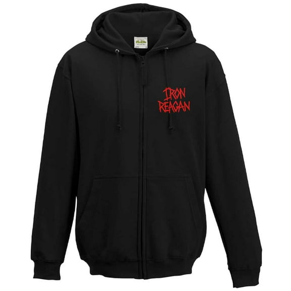 Iron Reagan Red Logo Zip Hoodie Sweatshirt