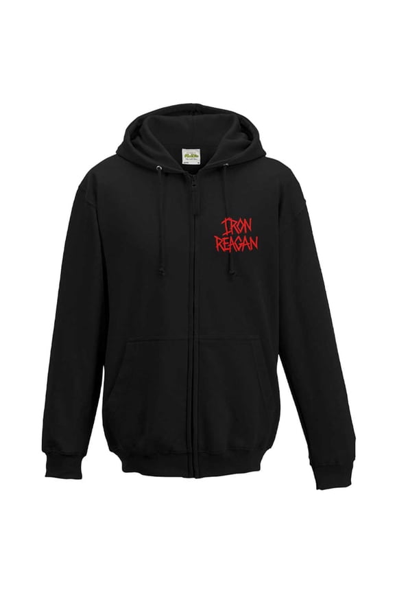 Iron Reagan Red Logo Zip Hoodie Sweatshirt