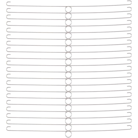 Iron Recessed Lighting Springs Clips 2 Hooks Platinum 21x1.1x0.4cm
