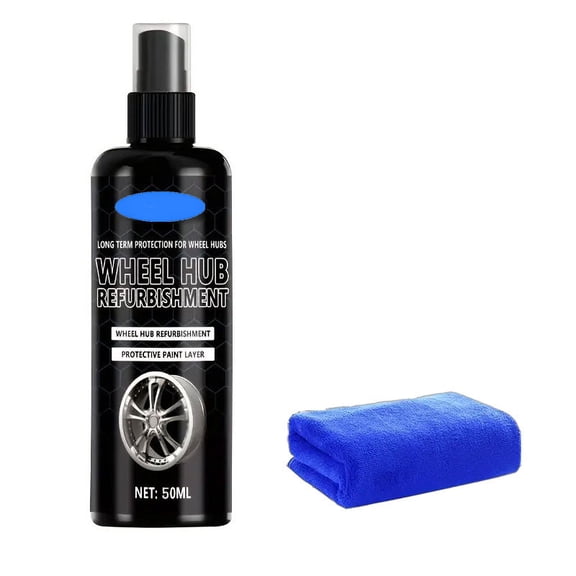 Iron Remover Spray, 100ml Wheel Hub Refurbishment Cleaner for Car Rims, Brake Dust Remover and Wheel Cleaner, Restores Shine and Protects Rims