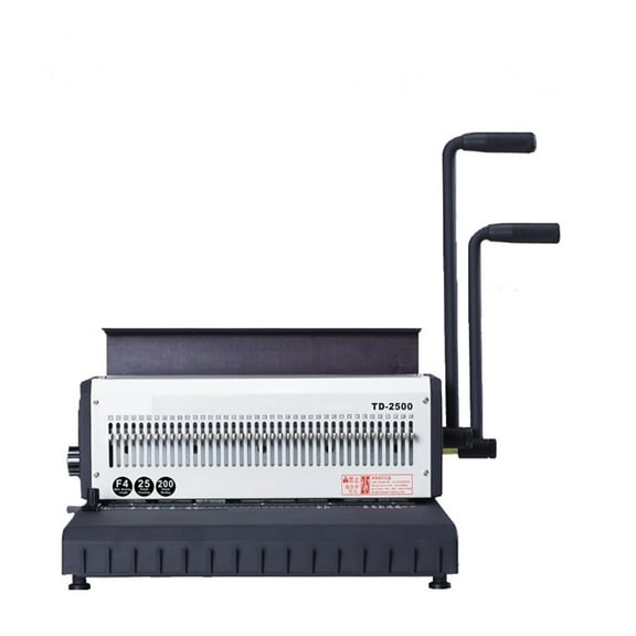 Iron Ring Binding Machine 40 Holes Heavy-duty Calendar Square Hole Puncher Desk Calendar Frame Gray Cardboard TD-2500 ,Easy to Use