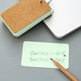 thumbnail image 1 of Iron Ring Handwritten Blank Card Set | Refillable Loose-Leaf Notepad | 3 Colors White Green Pink | Portable Reusable Memo Organizer | 5.5x9cm | 2 Pieces | Office Home Use, 1 of 7