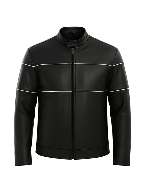 Iron Rogue Mens Lambskin Classic Rider Leather Jacket | Men's Leather Jackets, Black Leather Jacket, Lambskin Jackets, Regular Fit, Two Pockets (XS - Extra Small)