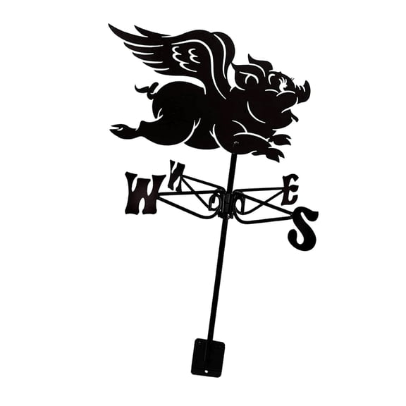 Iron Rooster Metal Weather Vane Wind Direction Light for Garden Roof Outdoor Decoration