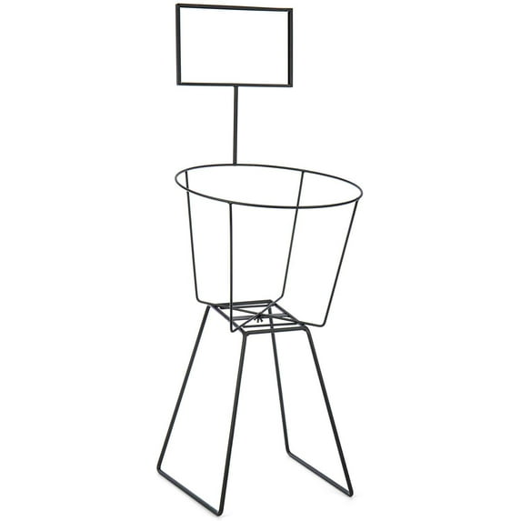 Iron Round Basket Display Rack