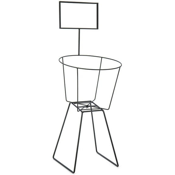 Iron Round Basket Display Rack