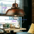 thumbnail image 1 of Iron Rust Color 110V Industrial Pendant Light With a lighting Area of about 107.64-161.46ft² 12.99*13.78in, 1 of 17