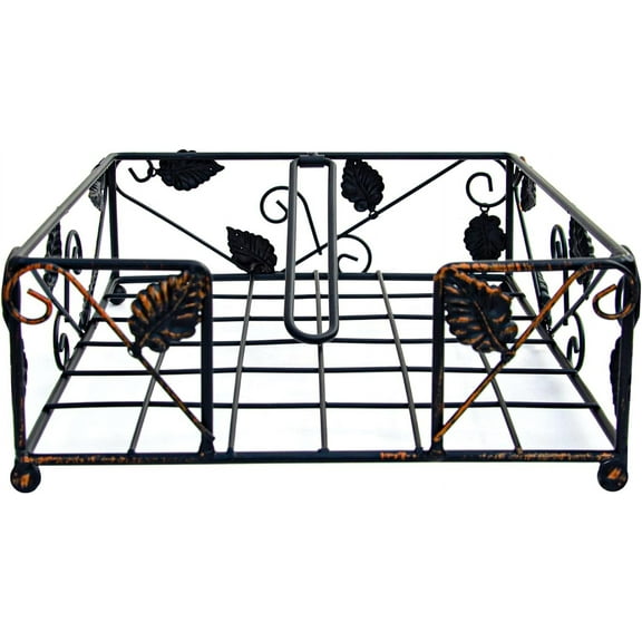 Maypes Iron Rustic Flat Napkin Holder for Table, Indoor and Outdoor Dinner Cocktail Kitchen Decor