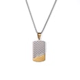 thumbnail image 1 of Iron Saints Men Two Tone Drip Pendant Necklace, Stainless Steel, Men Fashion Steel Pendant, 1 of 6
